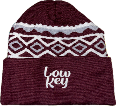 Low Key Holiday  - Burgundy Beanie