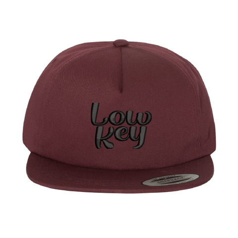 Low Key "Stacked" - Burgundy Hat