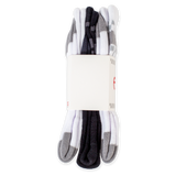 Ace Socks - 3 Pack, featuring one white, one grey, and one black pair, bundled together on a white background.
