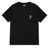 Deathwish Death TV VHS Pocket Tee, black t-shirt with green skull hand graphic on chest pocket