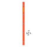 OJ Juice Bar Rail in orange, with 'OJ SUPER JUICE' branding, shown with black mounting screws on a white background.