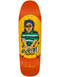 Krooked Gonz Sig Deck 9.81 by Krooked, orange/yellow with distressed cartoon boy, 'HARD2HITT', and Mark Gonzales signature.
