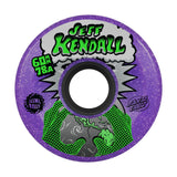 Purple Kendall End of the World Reissue Slime Balls skateboard wheel (60mm 78A) with green hands holding the earth graphic.