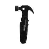 Black Quasi Skateboards Multi Tool Hammer with integrated hex wrench, claw, and striking face. Versatile and portable.