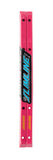 Pink Santa Cruz Slimline Rails, new in package, for skateboard deck protection and grinding. Side view.