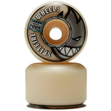 Spitfire F4 97 Radial Full Wheels 58mm, cream colored skateboard wheels with black and white logo, stacked