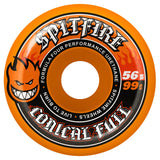 Spitfire F4 99D Conical Full orange skateboard wheel. Formula Four Performance Urethane, 56mm 99DU.