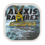 Alexis Ramirez Pro G3 Bearings by Bronson Speed Co. in clear packaging with a gold AR necklace inside.