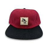 Creature 9 to 5 Strapback Hat Maroon with black brim and Creature character patch on front